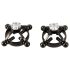 Bad Kitty - joyas para pezones twistados (con strass) - negro