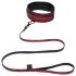 Collar y correa 50 sombras (negro-rojo)
