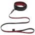 Collar y correa 50 sombras (negro-rojo)