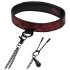Collar y pinzas pezones 50 sombras (negro-rojo)