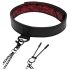 Collar y pinzas pezones 50 sombras (negro-rojo)