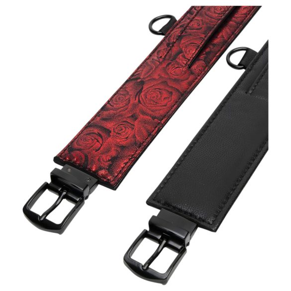 Fifty Shades of Grey - esposas tobillo ajustables - negro-rojo