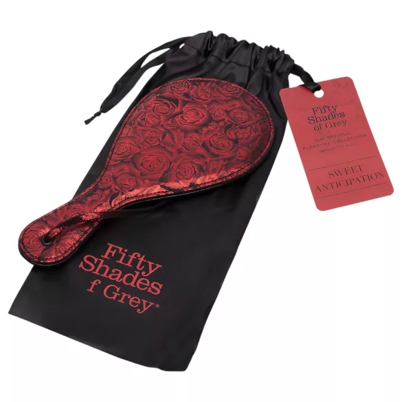 Fifty Shades of Grey - paleta para azotes - cuero negro y rojo