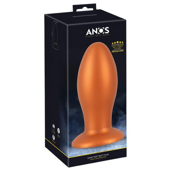 ANOS - plug anal grande - silicona naranja
