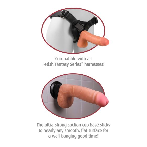 Real Feel Deluxe No.7 - Consolador realista con testículos - vibrador piel