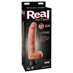 Vibrador realista No.9 - con escroto (natural)