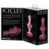 Icicles No. 75 - plug anal de vidrio rosa en forma de corazón