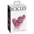 Icicles No. 75 - plug anal corazón - vidrio rosa