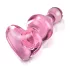 Icicles No. 75 - plug anal corazón - vidrio rosa