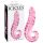 Icicles No. 24 - dildo de vidrio con textura en forma de lengua (rosa)