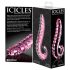 Icicles No. 24 - dildo de vidrio con textura en forma de lengua (rosa)