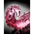 Icicles No. 24 - dildo de vidrio con textura en forma de lengua (rosa)
