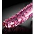 Icicles No. 24 - dildo de vidrio con textura en forma de lengua (rosa)