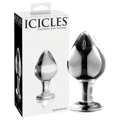 Icicles No. 25 - plug anal de vidrio cónico - transparente