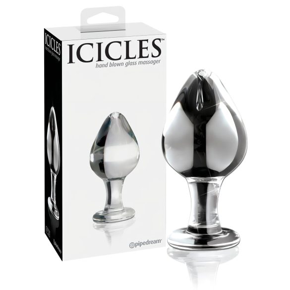 Icicles No. 25 - plug anal de cristal cónico (transparente)