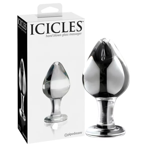 Icicles No. 25 - plug anal de vidrio cónico - transparente