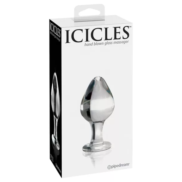 Icicles No. 25 - plug anal de vidrio cónico - transparente