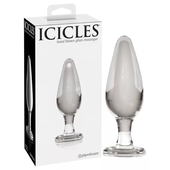 Icicles Nº 26 - plug anal cónico de vidrio (transparente)