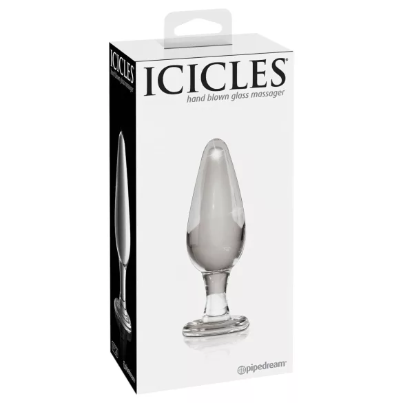 Icicles Nº 26 - plug anal cónico de vidrio (transparente)