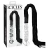 Icicles No. 38 - látigo de cuero y consolador de vidrio transparente-negro