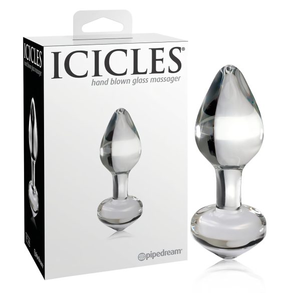 Icicles No. 44 - plug anal de vidrio cónico (transparente)