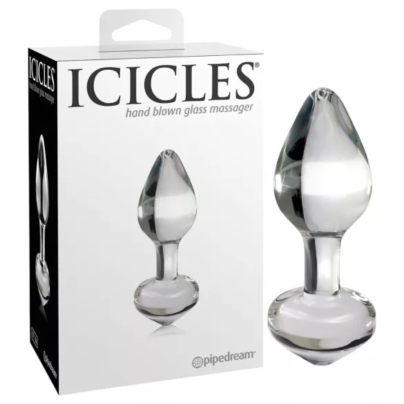Icicles No. 44 - plug anal cónico - vidrio transparente