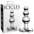 Icicles No. 47 - plug anal de vidrio con triple esfera - transparente