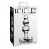 Icicles Nº 47 - Plug anal de vidrio con triple perla (transparente)