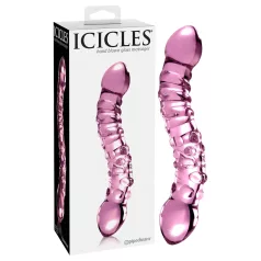   Icicles No. 55 - consolador doble punta - estimulación punto G - vidrio rosa