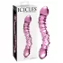 Icicles No. 55 - consolador doble punta - estimulación punto G - vidrio rosa