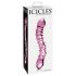 Icicles No. 55 - Consolador de vidrio con doble punta para Punto G (rosa)