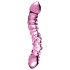 Icicles No. 55 - Consolador de vidrio con doble punta para Punto G (rosa)