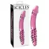 Icicles No. 57 - consolador doble vidrio con forma de pene - rosa