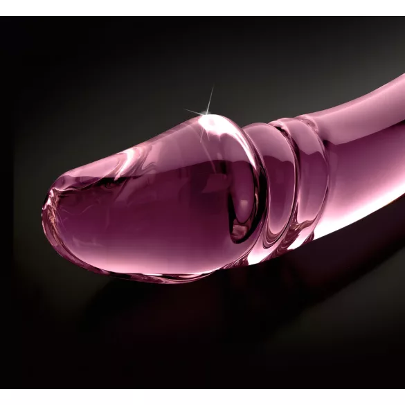 Icicles No. 57 - consolador doble vidrio con forma de pene - rosa