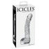 Icicles No. 61 - dildo de vidrio transparente con testículos y pene
