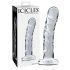 Icicles No. 62 - dildo de vidrio con forma de pene (transparente)