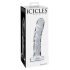Icicles No. 62 - dildo de vidrio con forma de pene (transparente)