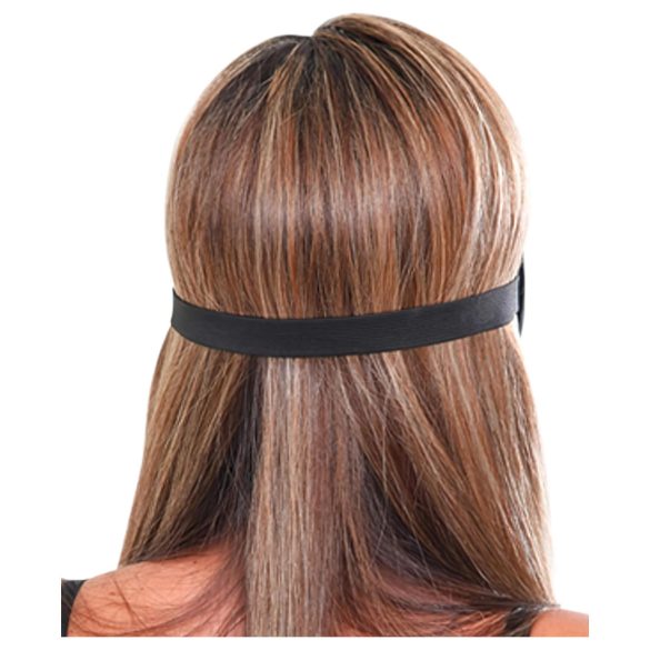 Fetish Deluxe Fantasy - antifaz ancho y suave - negro