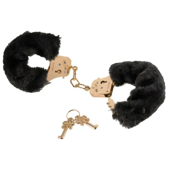 Pipedream Fetish Fantasy Gold - esposas de peluche - negro