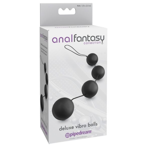 Anal Fantasy - plug anal con bolas internas - silicona negra