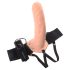 Strap-On Fetiche 8 - vibrador hueco ajustable (natural)