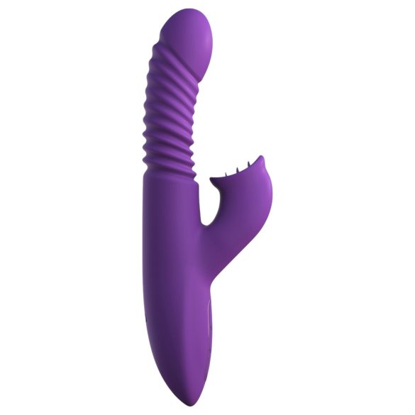 Fantasia Para Ella - Vibrador 3 en 1 con función de empuje y calor (lila)