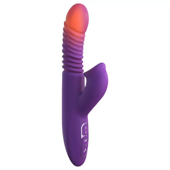 Fantasy For Her - vibrador 3 en 1 con función de empuje y calentamiento - lila