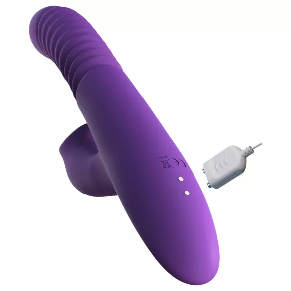 Fantasy For Her - vibrador 3 en 1 con función de empuje y calentamiento - lila