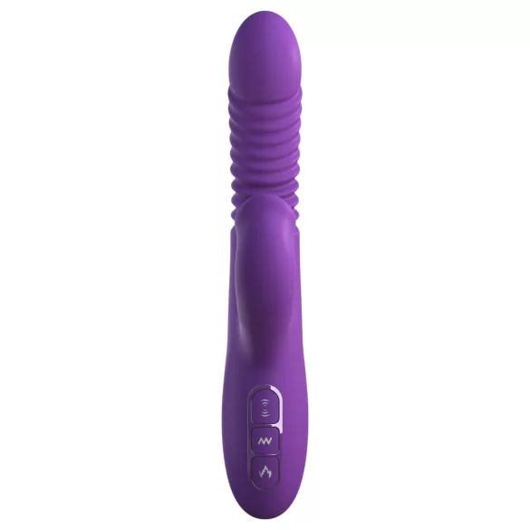 Fantasy For Her - vibrador 3 en 1 con función de empuje y calentamiento - lila