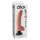 King Cock 9 - vibrador flexible con ventosa (26cm) - natural