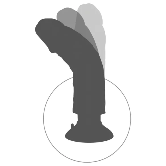King Cock - Consolador vibrador flexible con ventosa 26cm - color natural