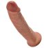 King Cock 9 - realista dildo con ventosa (23cm) - tono oscuro