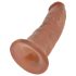 King Cock 9 - realista dildo con ventosa (23cm) - tono oscuro
