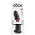 King Cock - consolador realista con ventosa - silicona negra 23 cm